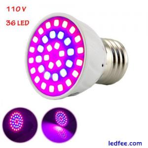 36 LED Plant Grow Light E27 Lamps for Plants Flower Vegs Greenhouse Hydro