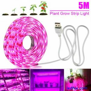 5M LED Grow Light Strip Full Spectrum Lamp for Indoor Plant Veg Flower Growing