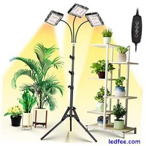  Grow Light with Stand, Tri-Head LED Plant Light for Indoor Plants, Full 