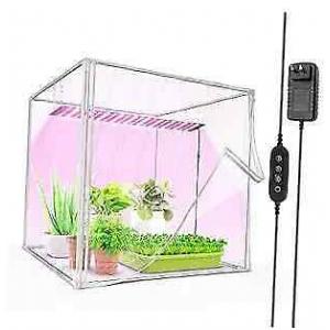  Portable Mini Greenhouse with LED Grow Lights for Indoor Plants, 40W High 