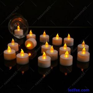 24PCS Flameless LED Tea Lights Candles Flickering Battery Operated Wedding UK