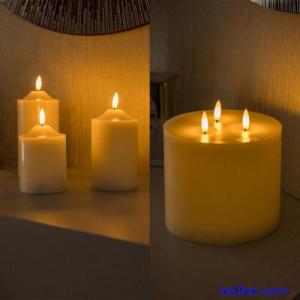 Flickering Real Wax Candle Lights Fake Flameless Remote Control Battery LED Lamp