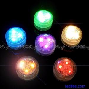 Submersible Waterproof Triple LED Dome Tea Lights Bright Party Vase Event Decor