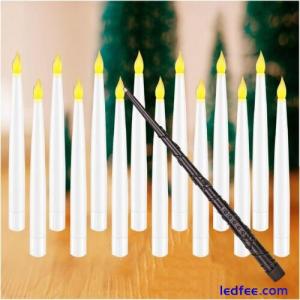Floating Candles Light with 5 Keys Magic Wand Remote Control LED Candle
