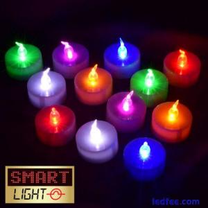 SmartLight COLOUR CHANGE Flameless Flickering/Flashing LED Tea Light Candles