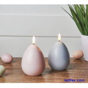 2 Pack LED Wax Egg Candles Easter Candle  -Made With Real Wax Battery Operated