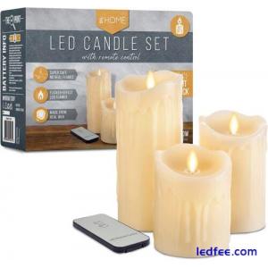 LED Candles Flickering – Electric Flameless Non Drip Dancing Candles with Remote