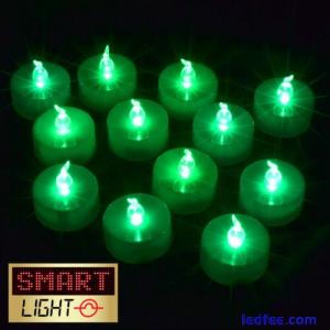 SmartLight GREEN Flameless LED Battery Tea Light Candles Tealights