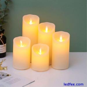 LED Candles Flameless Light Bulb Battery Operated Candle Ivory Real Wax Pillar