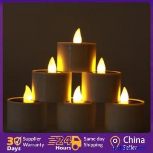 6x Simulation Flame Solar LED Candles Lamp Wedding Fake Flickering Tea Lights ☘️