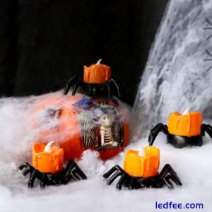 Flameless LED Candle Light Halloween Spider Tealight Reusable Candle Lighting