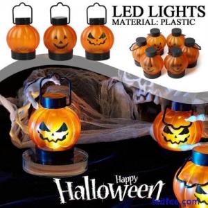NEW LED Pumpkin Tea Lights Flickering Candles Flameless Decor Halloween N3C1