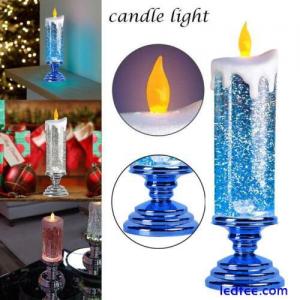 LED Candle Swirling Glitter Flameless Waterproof Party Christmas Home Decors
