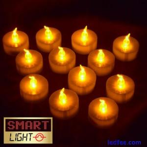 SmartLight YELLOW Flameless LED Battery Tea Light Candles Tealights