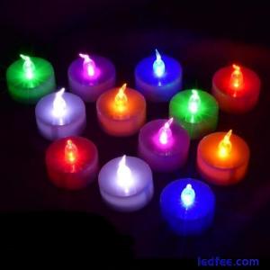 Led Tea Lights Candles LED FLAMELESS Battery Operated Wedding XMAS 2/5/10Pcs