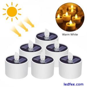 Solar LED Flameless Tea Light Tealight Candle Wedding Decoration Battery Include