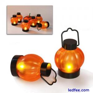 NEW LED Pumpkin Tea Lights Flickering Candles Flameless Decor Halloween W5H3