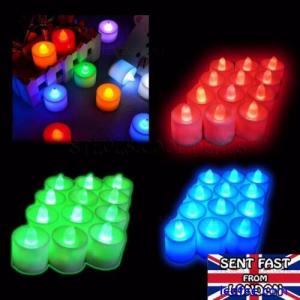 12 LED Tea Lights Candles Flameless soft Glow Light Battery Party Christmas
