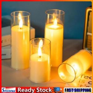 uk LED Candles Lights Flameless Candle Lamp for Christmas Party Decor (5*12.5cm)