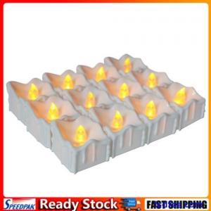uk Flameless LED Candles Tea Light Romantic Candles Lights for Home (Square)