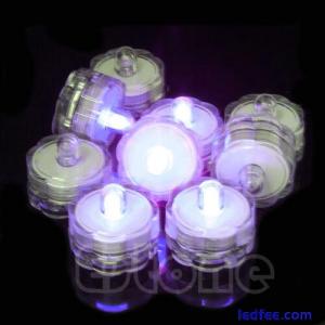 Flickering Light Flameless LED Tealight Tea Candles Wedding Purple Plum