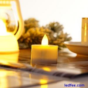 2024 Solar Christmas Flameless Candles LED Tea Lights Flickering Decor DIY C3K0