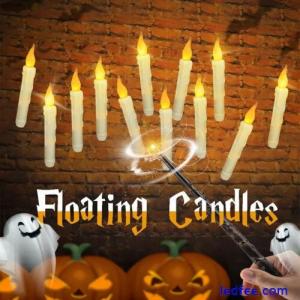 12 pcs Floating led candles with magic wand remote USE IN/OUTDOORS party decor