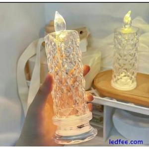 LED Flameless Candle - Rose Pattern Refraction/ Hologram
