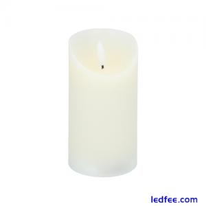 Flameless LED Candle Arti Casa Cream Ø7xH13cm Decor Wax Effect Battery Light