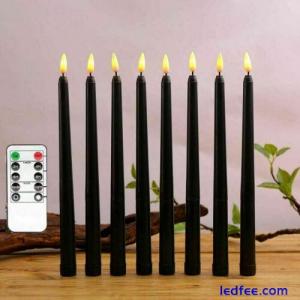 6pc Remote Control Candles Flickering Flameless Taper Light Battery Powered LED