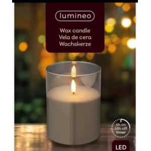 Lumineo Wax Candles LED Light W/ Timer 12.5cm