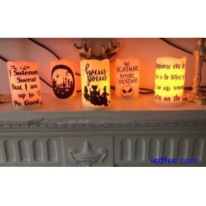 Hocus Pocus LED Candle Flameless Decor Party Gift Light Halloween Witches Magic
