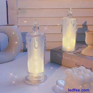 LED Candle Electronic Lamp Flameless Lights With Base Light Christmas Decor Gift
