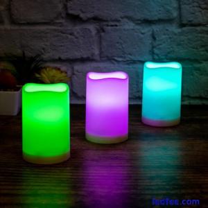 Colour Changing LED Candles Set of 3 with Remote