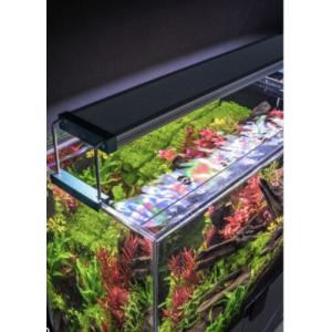 Aquarium Fish Tank LED Light Over-Head Lamp Stainless Steel Light Black 30-42cm