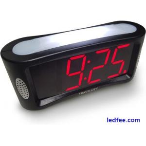 Digital Alarm Clock Mains Powered Large Night Light Bedside Alarm Non Ticking