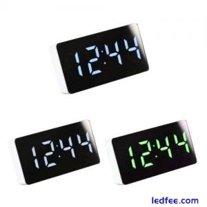 LED Car Alarm Clock Battery Operated Clock Adjustable Cordless Small Clocks