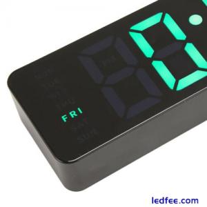 Digital Alarm Clock Bedroom 12/24H LED Clock With Green Backlit And Temperature