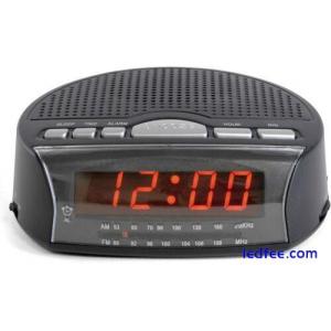 Lloytron AM/FM Radio Alarm Clock LED Display Bedside with Sleep Timer and Snooze