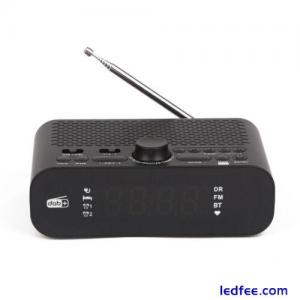 Bedside Alarm Clock Radio LED Digital Clock With Antenna Dual USB DAB FM Radio