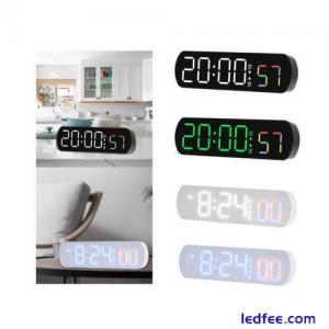 LED Clock with Temperature Display LED Display Desktop Clock Digital Wall Clock