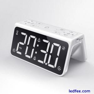 LED 6.5Inch Display Digital Alarm Clock for Bedrooms with FM Radio & Nap Timer