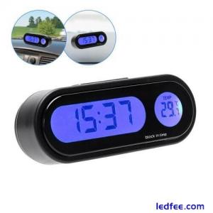 Car Electronic Clock Luminous Thermometer LED Digital Display Dashboard Clock
