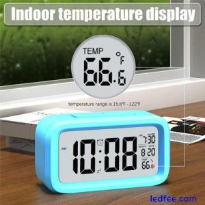 LED Display Digital Alarm Clock Snooze Date Temperature Snooze Battery Operated