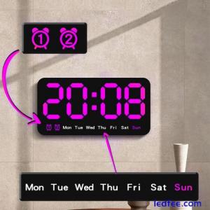 LED Digital Alarm Clock Temperature Date Wall Clock Desktop Electronic Clock