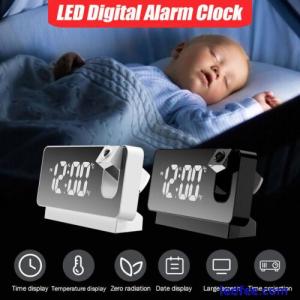 LED projection alarm clock rad...