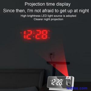 LED Alarm Wecker mit Projektion Digital Spiegel USB Snooze Alarmwecker T5L1 G5V1
