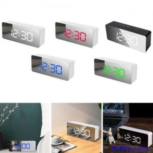 Contemporary LED Alarm Clock with USB Charging and Customizable Snooze