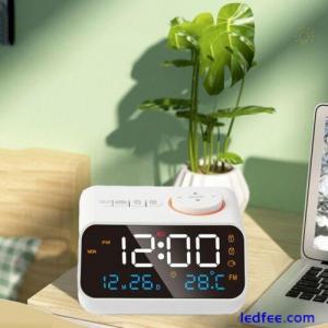 Thermometer FM Radio LED Alarm Clock Sleep Timer  for Heavy Sleepers Adults