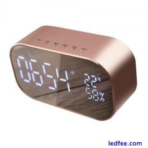Blesiya Multifunction LED Alarm Clock Bluetooth Stereo Speaker Music Player Rose
